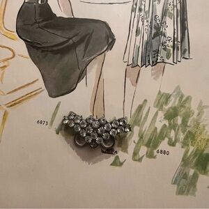 Vintage Rhinestone Shoe Clip Ornament One only